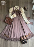 Miss Point Classic Chocolate Stripe Lolita Jumper Dress