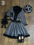 Miss Point Classic Chocolate Stripe Lolita Coat
