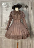 Miss Point Classic Chocolate Stripe Lolita Dress