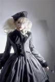 Miss Point Classic Chocolate Stripe Lolita Coat