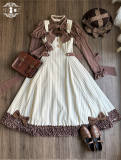 Miss Point Classic Chocolate Stripe Lolita Jumper Dress