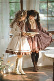 Miss Point Classic Chocolate Stripe Lolita Skirt