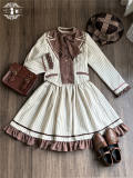 Miss Point Classic Chocolate Stripe Lolita Coat