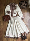Miss Point Classic Chocolate Stripe Lolita Skirt