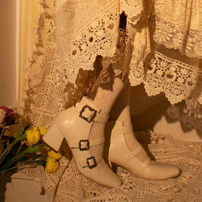 MODO Three Belts Lolita Heels Shoes