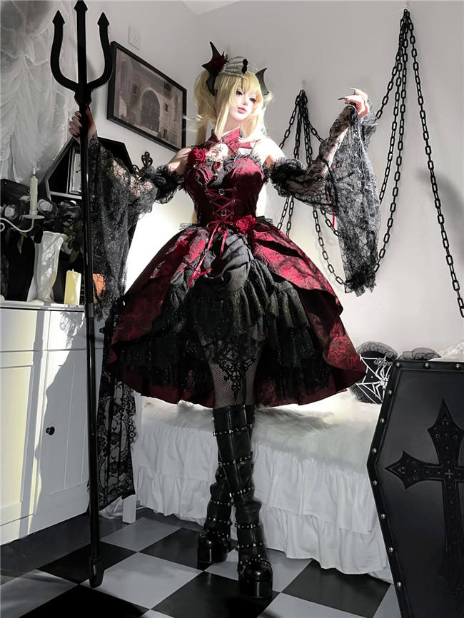 Rose Jacquard Gothic Lolita Dress