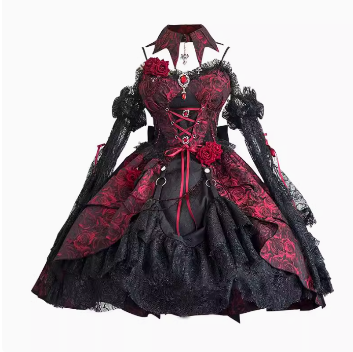 Rose Jacquard Gothic Lolita Dress