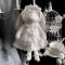 White Lamb Bag + Shoulder Straps + Dress + Long Ears Hat