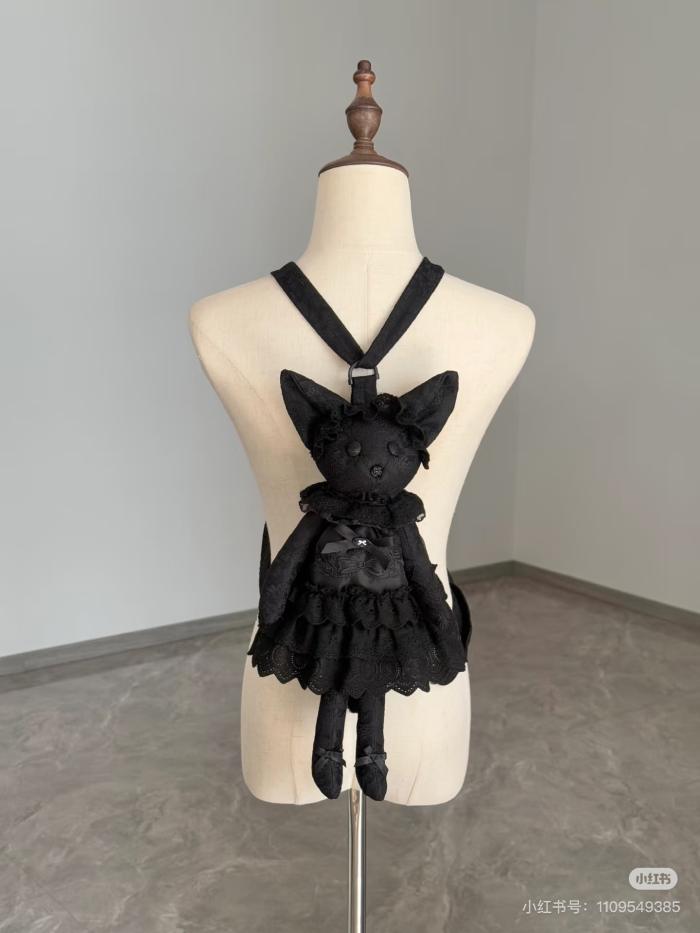 Withpuji Lamb and Kitten Doll Bag and Accessories