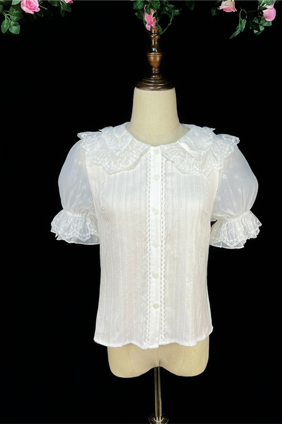 Peter Pan Collar Cotton Lolita Blouse
