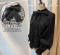 Black Chiffon Blouse and Necktie(NO Size M and 3XL)