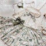 Moon River ~Camellia Vintage Flowers Lolita Vest/Skirt