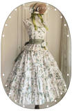 Moon River ~Camellia Vintage Flowers Lolita Vest/Skirt