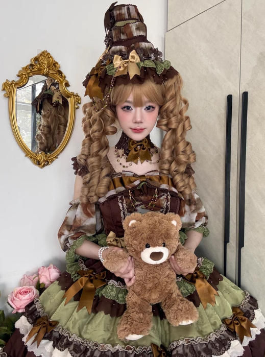Crepe Cake Retro Flaxen Hair Lolita Wig