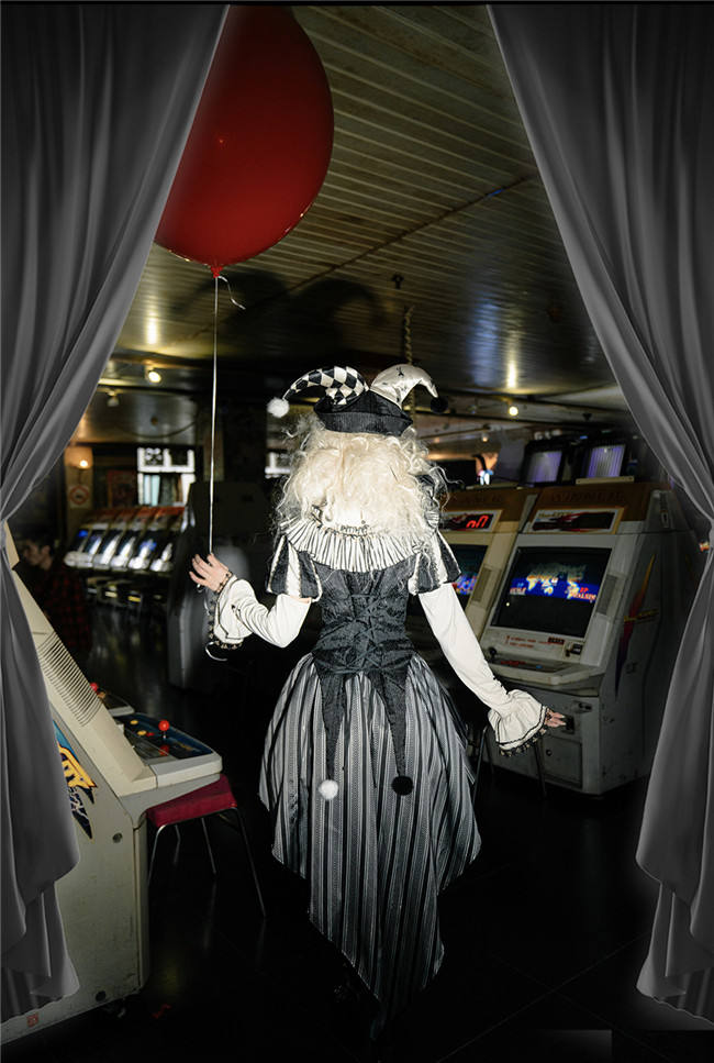 Lizbird Circus Clowns Gothic Halloween Lolita Set