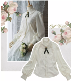 Surface Spell the Ship Sailing TO Fairyland Vines Embroidery Lolita Blouse