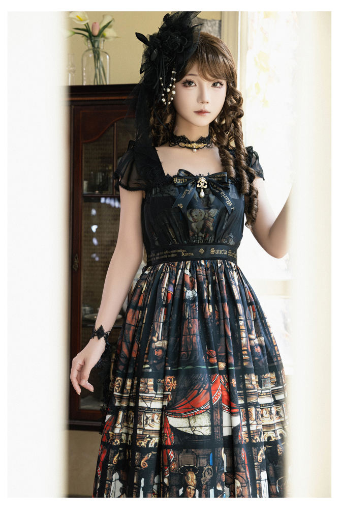 Surfacespell ~Rosary In the illusional Library~ Stained Glass Lolita JSK