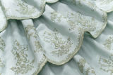 Embroidered Lily of the Valley Green Tiered Lolita Skirt