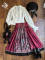 Red Fishbone Skirt Only