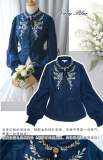 Surface Spell the Ship Sailing TO Fairyland Vines Embroidery Lolita Blouse