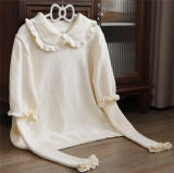 Mist Peter Pan Collar Knitwear Sweater
