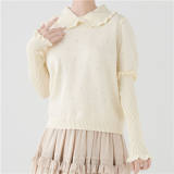 Mist Peter Pan Collar Knitwear Sweater