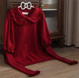 Mist Peter Pan Collar Knitwear Sweater