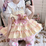 Peter Pan Collar Short Sleeves Cotton Lolita Blouse