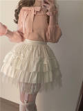 Round Collar Puff Sleeves Sweater
