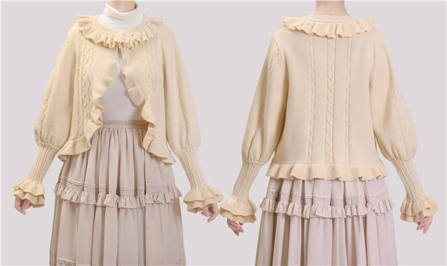 Sweet Ruffle Lolita Knitwear Sweater