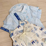 Peter Pan Collar Short Sleeves Cotton Lolita Blouse