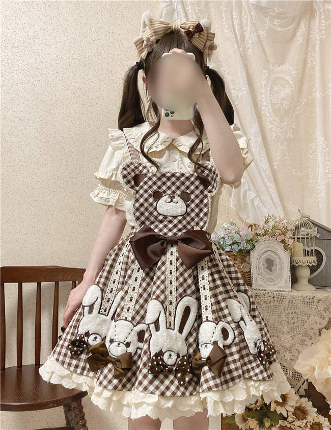 Peter Pan Collar Short Sleeves Cotton Lolita Blouse