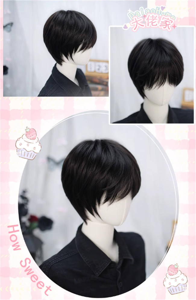 Dalao Home Short Hair Boys Daily Wig