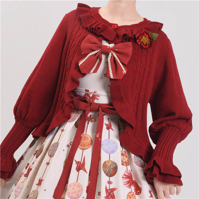 Sweet Ruffle Lolita Knitwear Sweater