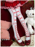 Yidhra Bowknot and Ribbon Christmas Lolita Tights