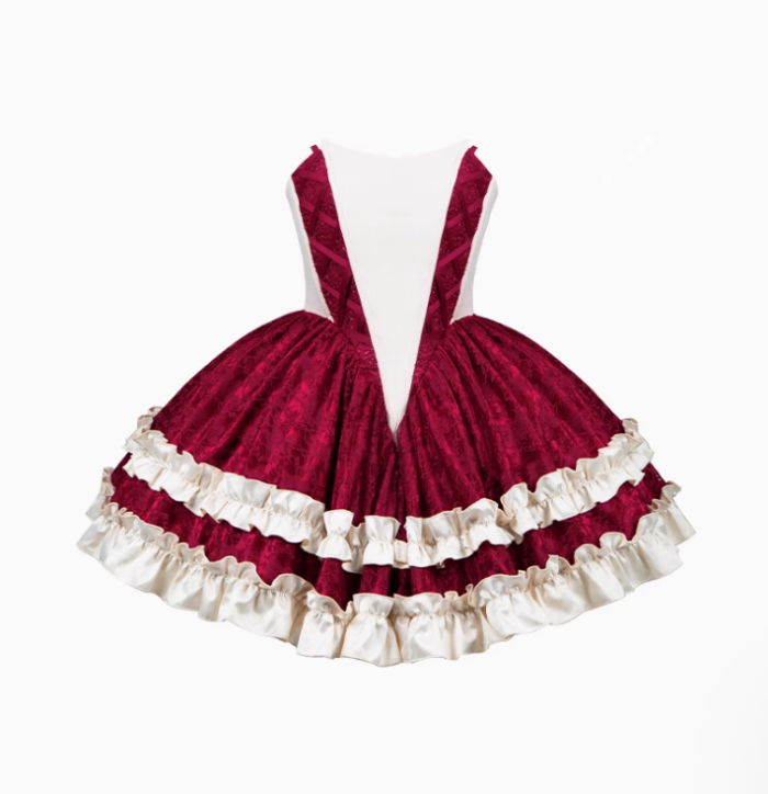 Withpuji Heart of Mary Waist Fishbones Dress and Irregular Coat