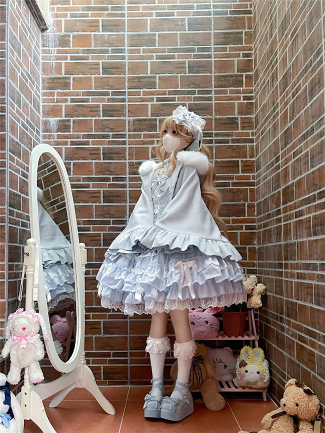 Sweet Bunny Ears Thick Lolita Cape