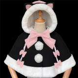 Sweet Cat Ears Thick Lolita Cape