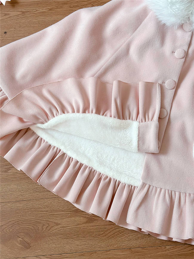 Sweet Bunny Ears Thick Lolita Cape