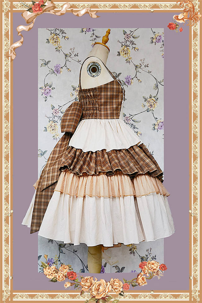 Infanta Irregular Plaid Lolita Dress