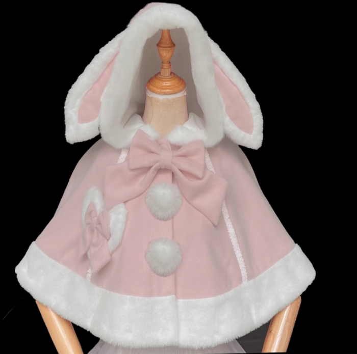 Sweet Cat Ears Thick Lolita Cape