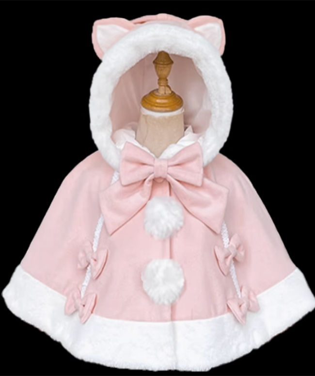 Sweet Cat Ears Thick Lolita Cape