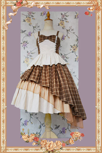 Infanta Irregular Plaid Lolita Dress