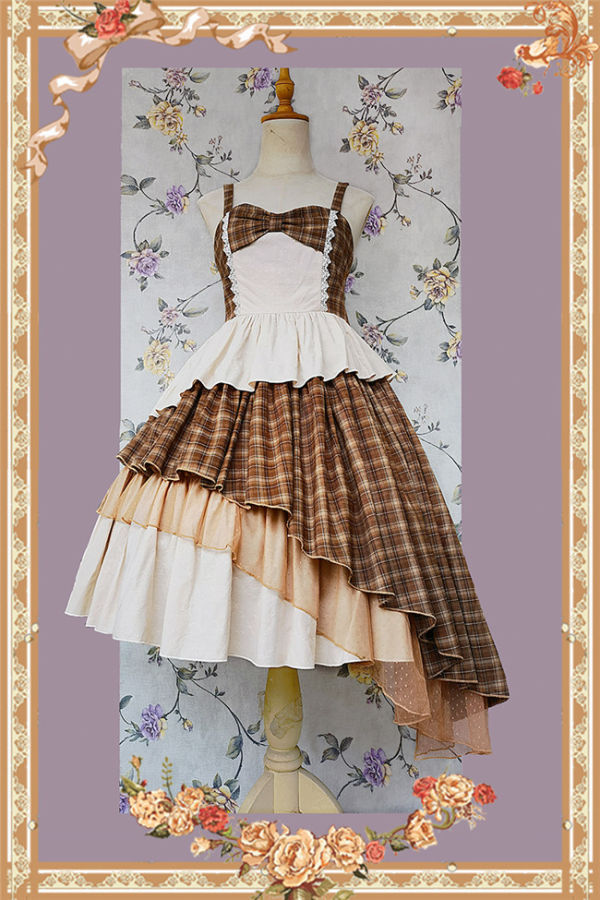 Infanta Irregular Plaid Lolita Dress