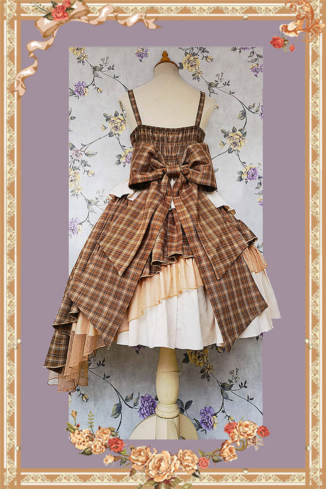Infanta Irregular Plaid Lolita Dress