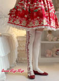 Roji Bowknots Ribbon Cotton Above Knee Lolita Socks