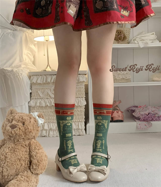 Roji Afternoon Cocoa Cotton Lolita Socks