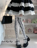 Roji Bowknots Ribbon Cotton Above Knee Lolita Socks