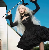 Duke of the Trap Rabbit Fake Two-pieces Gothic Lolita Dress and Hat