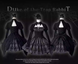 Duke of the Trap Rabbit Fake Two-pieces Gothic Lolita Dress and Hat